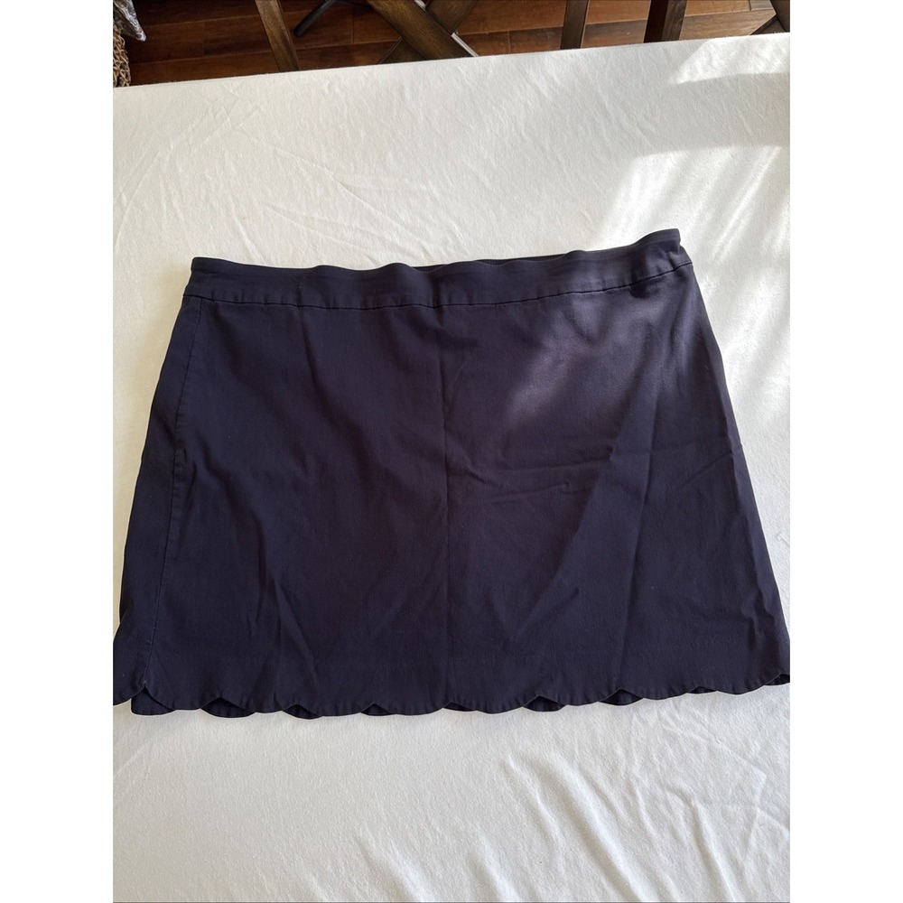 Coral Bay Golf Womens 3X Blue Scalloped Hem Skort Athletic Pockets Pull On